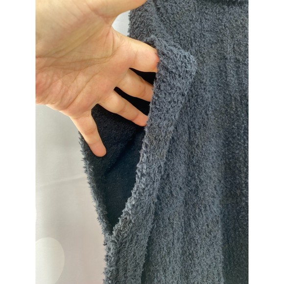 Charter Club NWT Hooded Knit Poncho Pull On Super Soft Solid Black One Size New - Picture 4 of 12